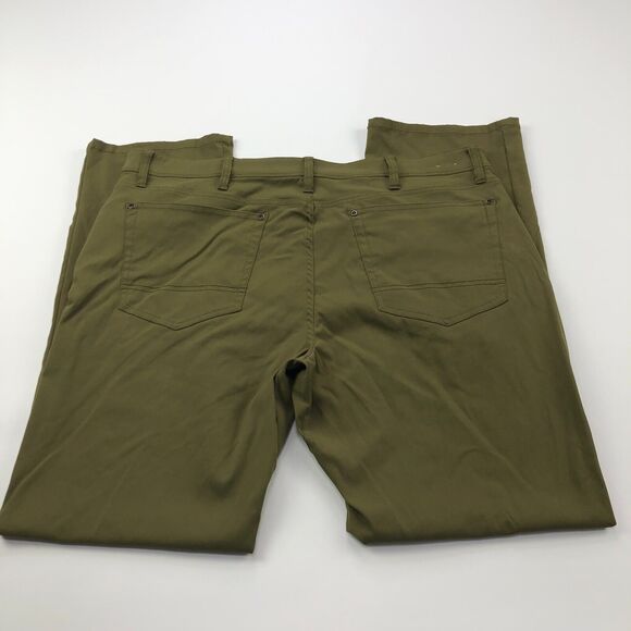 Orvis 38 x 32 (Fits 38W 32L) Mens Hiking Trek Nylon Vented Chino Pants Olive - Picture 1 of 11